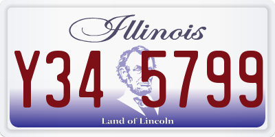 IL license plate Y345799