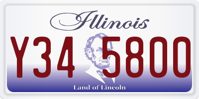 IL license plate Y345800