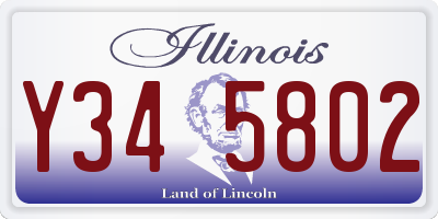 IL license plate Y345802