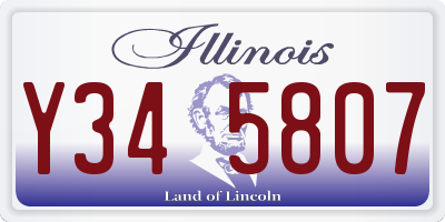 IL license plate Y345807
