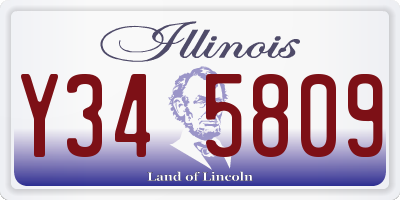 IL license plate Y345809
