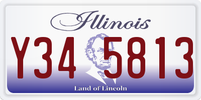 IL license plate Y345813
