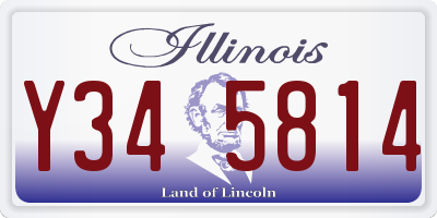 IL license plate Y345814