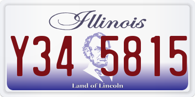 IL license plate Y345815