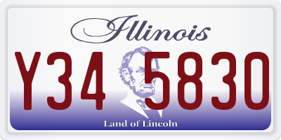 IL license plate Y345830