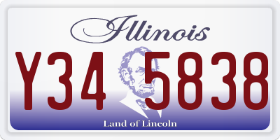 IL license plate Y345838