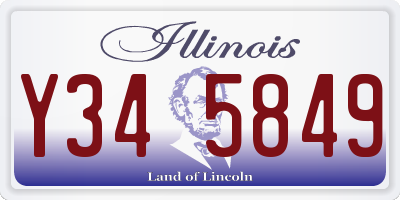 IL license plate Y345849