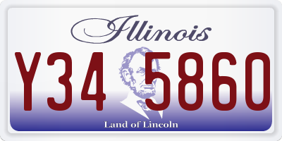 IL license plate Y345860