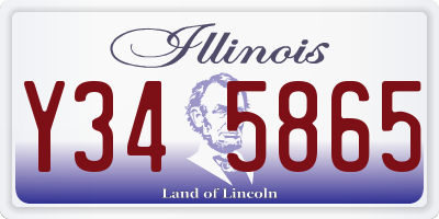 IL license plate Y345865
