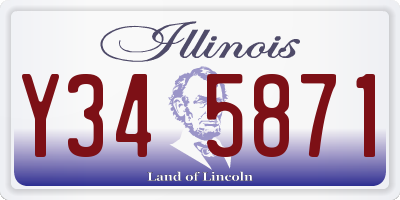 IL license plate Y345871