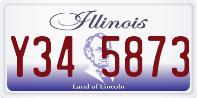 IL license plate Y345873