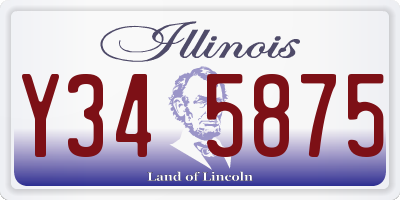 IL license plate Y345875