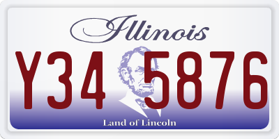 IL license plate Y345876