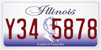 IL license plate Y345878