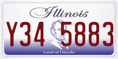 IL license plate Y345883