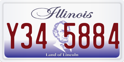 IL license plate Y345884