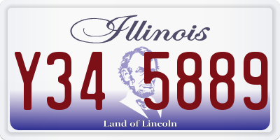 IL license plate Y345889