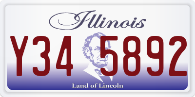 IL license plate Y345892