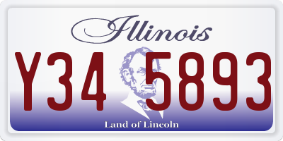 IL license plate Y345893