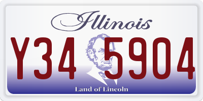 IL license plate Y345904