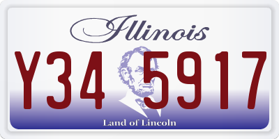 IL license plate Y345917
