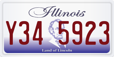 IL license plate Y345923