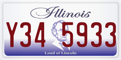 IL license plate Y345933