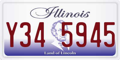 IL license plate Y345945