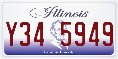 IL license plate Y345949