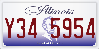 IL license plate Y345954