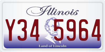 IL license plate Y345964