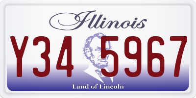 IL license plate Y345967