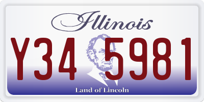 IL license plate Y345981