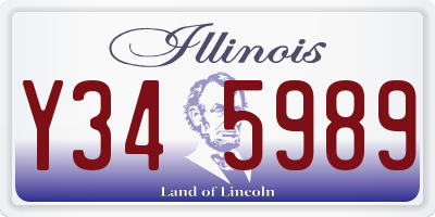 IL license plate Y345989