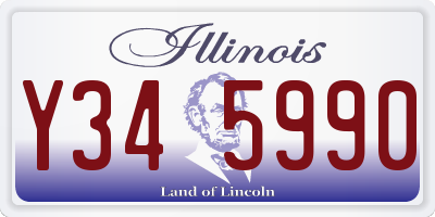 IL license plate Y345990