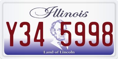 IL license plate Y345998
