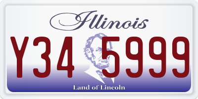 IL license plate Y345999