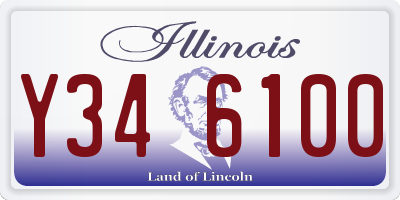 IL license plate Y346100