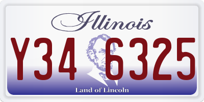 IL license plate Y346325