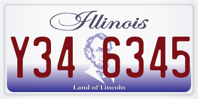 IL license plate Y346345