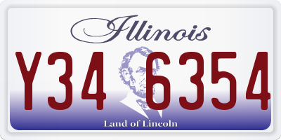 IL license plate Y346354