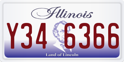 IL license plate Y346366