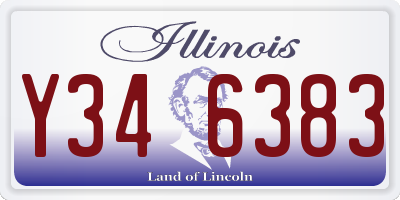 IL license plate Y346383