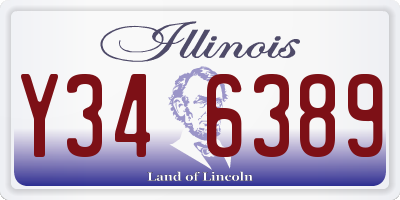IL license plate Y346389