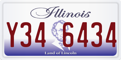 IL license plate Y346434