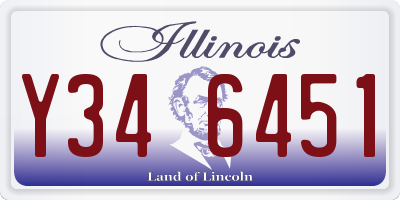 IL license plate Y346451