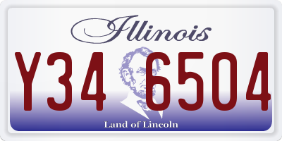 IL license plate Y346504