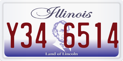 IL license plate Y346514