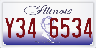 IL license plate Y346534