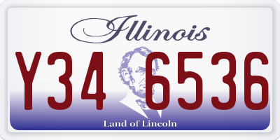 IL license plate Y346536